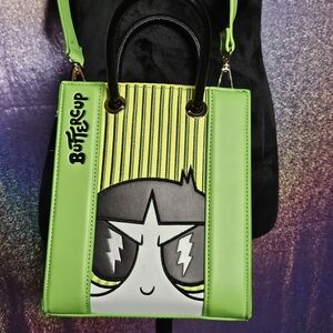 Buttercup Powerpuff Girl Fred Segal Green and Black Mini Bag